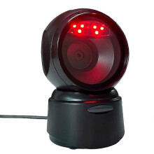 (HBA-4030E Svart)HBAPOS Stationär rundstrålande streckkodsläsare USB-trådbunden handsfree 1D 2D QR-kodläsare