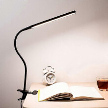 (Nero, non ricaricabile) Lampada da scrivania a LED pieghevole a 360 con protezione per gli occhi,
