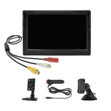 (500A-CL (sans caméra)) MJDOUD Caméra de recul de voiture 5 pouces avec moniteur pour véhicule vidéo