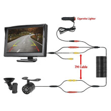 (500A-CL-BF8LED-7M) MJDOUD Caméra de recul de voiture 5 pouces avec moniteur pour véhicule vidéo de