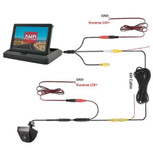 (502DA-BKHSD-6M) MJDOUD Caméra de recul pour voiture 1080P AHD avec moniteur AHD pour le stationnement