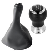 (6-växlad svart 2st)5/6-växlad ABS-växelspaksknapp Spak Shifter Pen Gaitor Boot Cover Case för Toyota