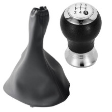 (5-växlad silver 2st)5/6-växlad ABS-växelspaksknopp Spak Shifter Pen Gaitor Boot Cover Case för Toyota