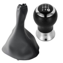 (5-växlad svart 2st)5/6-växlad ABS-växelspaksknapp Spak Shifter Pen Gaitor Boot Cover Case för Toyota