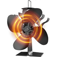 Ventilatore per stufa a legna, 4 pale, silenzioso, per camino, stufa a legna, stufa a gas, stufa a pellet,