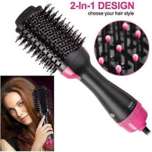 Rotating Ionic Hair Brush Blow Dryer Salon Hot Air Paddle BrushHair Straightener Negative Ion Generator