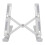 Supporto regolabile per laptop N3 con cuscinetto in silicone antiscivolo, argento 1