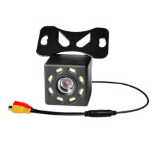 (8 lumières 12 V) Caméra de recul pour voiture 4 LED Vision nocturne Moniteur de stationnement automatique