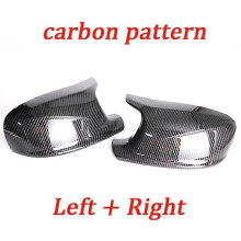 (1 par Carbon look)Carbon Fiber Car Bakre View Door Wing Side Mirror Cover Caps Shell Case för BMW