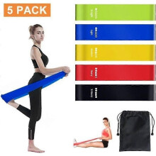 Elastische fitnessband 5 stuks Oefenband voor fitness, crossfit, pilates, yoga en fysiotherapie - Lichaam