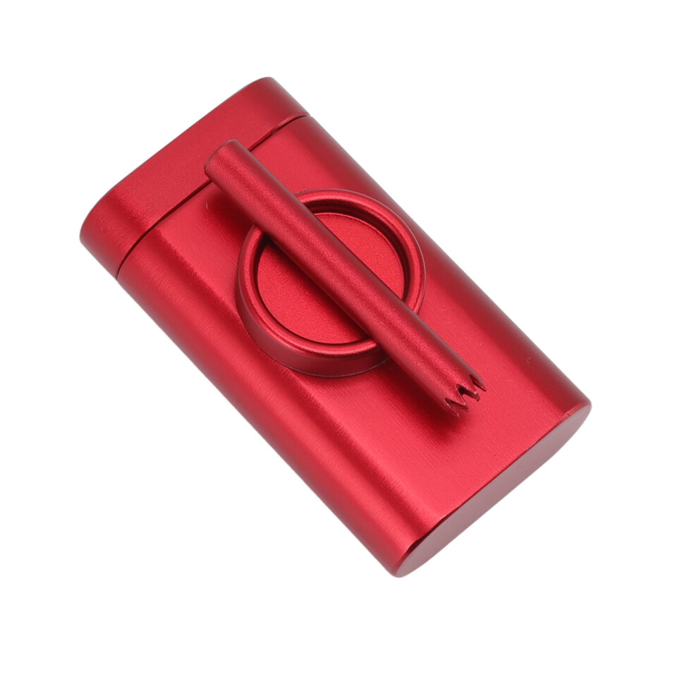 Red Mini Cigarette Crusher Aluminum Alloy Incisive With Tobacco Collection Tube