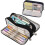 Solid Color Pencil Case Large Capacity with 3 Compartments Black 1