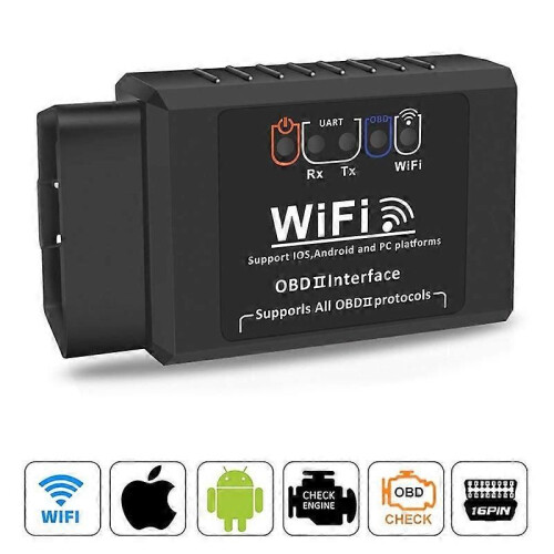 WiFi OBDII ELM327 OBD2 Auto Scanner för iPhone Android PC Fordonsproblem Motordiagnostisk scan Läs