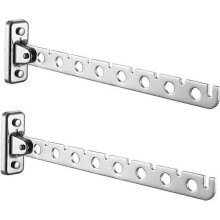 Set di 2 stendibiancheria pieghevoli da parete in acciaio inox Stendibiancheria pieghevoli da parete