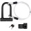 U-Lock Bicycle Lock with 2 Keys and 12m Steel Flex Cable + Frame Mounting Bracket for MTB Scooters Security 1
