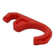 (Rojo) Gancho de freno con hebilla universal para motocicleta, bloqueo de seguridad para estacionamiento