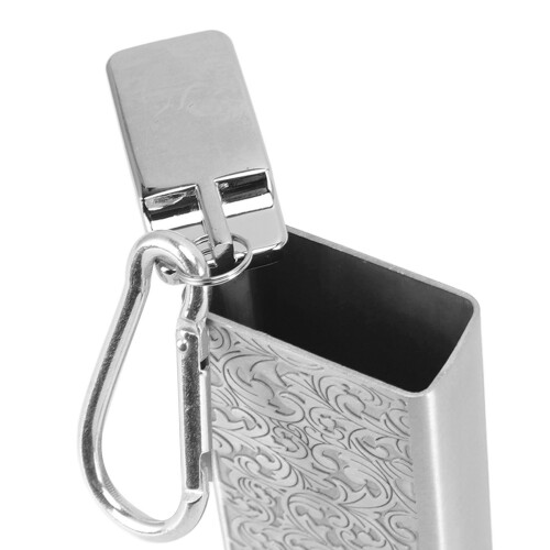 8 Stück King-Size Zigarrenetui 9,4  3,9  1,8 cm Silber 3D 2