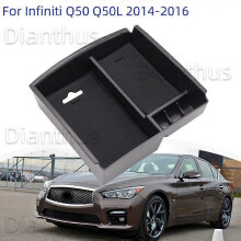 För Infiniti Q50 Q50L 2014-2016 2015 Car Center Console Armstöd Förvaringslåda Organizer bricka Tillbehör