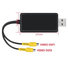 (Port USB) Hizpo USB HDMI Video OutPut Box Adaptateur CVBS pour Android Autoradio Navigation GPS Player