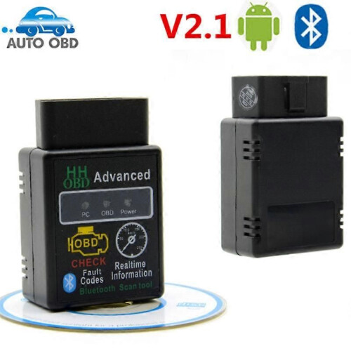 (V1.5)HHOBD Advanced ELM327 Bluetooth OBD2 V2.1 Kontrollera felkod Radera problem HH OBD V2.1 Code Scanner