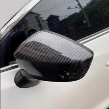 (Carbon Fiber Look)För Mazda 3 Axela 2014 2015 2016 2017 2018 Tillbehör ABS Kolfiber Bil bakåtblick