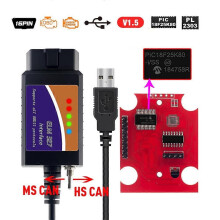(ELM327 FÖR SCAN USB)ELM327 USB FTDI med switchkodläsare Scanner FORscan ELMconfig HS CAN och MS