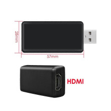 (HDMI-poort) Hizpo USB HDMI-video-uitgangsbox CVBS-adapter voor Android-autoradio, navigatie en GPS-speler