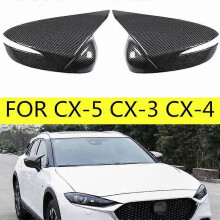 (2st svart) För Mazda CX-3 2016 2017 2018 2019 CX-5 2015 2016 Auto Wing Door Side Mirror Shell Housing