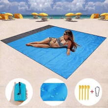 Tapis de plage, couverture de pique-nique imperméable, anti-sable, pliable et portable, 200 x 210 cm,