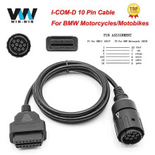 För BMW ICOM D 10-stiftskabel för motorcyklar Motobikes ICOM-D OBD 2 OBD2 bildiagnostisk bilverktyg