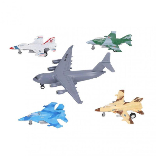 5 PCS Fighter Aircraft Model Simulation Flight Plane Fighter Model Decoration Set Toy Boy Creative Gift 2