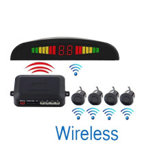 Capteur de stationnement LED sans fil pour voiture Parktronic avec 4 capteurs, radar de recul et de