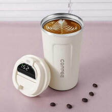 Isolerad kaffemugg Kaffemuggar med smart temperaturdisplay Mugg i rostfritt stål 380 ml BPA-fri