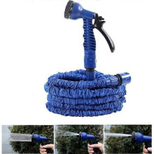 Mellifluous 100 Fuß 30 m einziehbarer Gartenschlauch + 7-Funktions-Spritzpistole, Blau, 100 FT