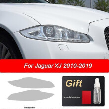 Lot de 2 films de protection pour phares de voiture (transparents), en vinyle, noir, en TPU, pour Jaguar