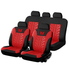 (Rojo 9 piezas) Juego de 4/9 fundas para asientos de coche con estampado de mariposas, universales,