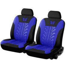 (Azul 4 piezas) Juego de 4/9 fundas para asientos de coche con estampado de mariposas, universales,