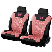 (4 piezas rosas) Juego de 4/9 fundas para asientos de coche con estampado de mariposas, universales,