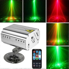 Proiettore laser a LED con luce a ritmo musicale a controllo vocale, effetto luce da palco per DJ, discoteca