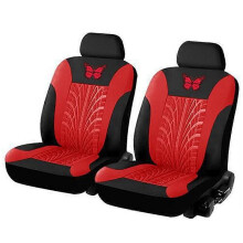 (Rojo 4 piezas) Juego de 4/9 fundas para asientos de coche con estampado de mariposas, universales,