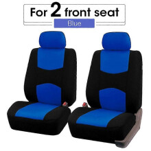 (2 posti - Blu) Coprisedile per auto compatibile con airbag, tessuto di ventilazione, cuscino protettivo
