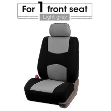 (1 posto-grigio) Coprisedile per auto compatibile con airbag, tessuto di ventilazione, cuscino protettivo