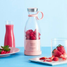 JOULLI Mini estrattore di succo per frullati e smoothie di frutta e verdura, ricaricabile tramite USB,