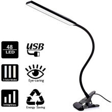 (LAM10B-Bianco) Lampada da scrivania a clip LED KEXIN da 5 W con 3 modalità, 11 livelli di luminosità,