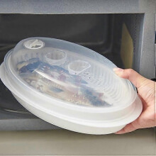 Vaporera de pescado para microondas Kitchen Craft - Recipientes de plástico para microondas para pescado