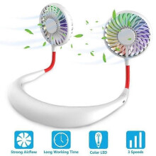 LAMZIEN Petit ventilateur de cou portable Mini ventilateur tour de cou rechargeable USB pour la conduite,