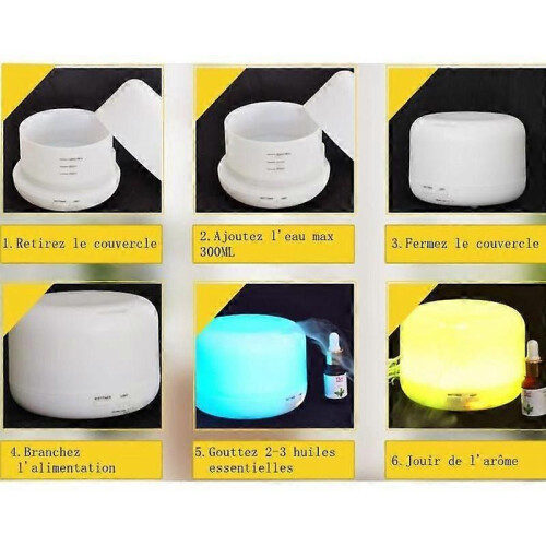 300ml eterisk oljespridare Ultraljud luftfuktare Aroma diffuser 2