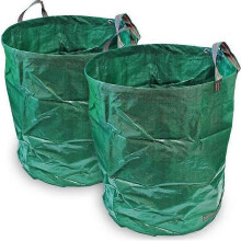 CampTeck 2x 500L Heavy Duty Tuinafvalzak Herbruikbare Tuinzak Grasbladeren