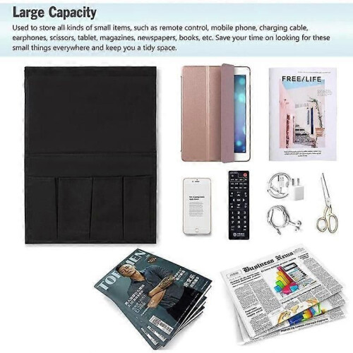 Waterproof Non-Slip Sofa Armrest Caddy 6 Pockets Bedside Organizer Holder Couch Organizer 2