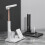 (BlackUSB Cable)LED Table Lamp Eye Protection 15W QI Wireless Charging Foldable Desk Lamp Touch Control 2